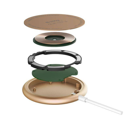 Ładowarka Indukcyjna MagSafe Crong MagSpot™ Wireless Charger 15W Złota