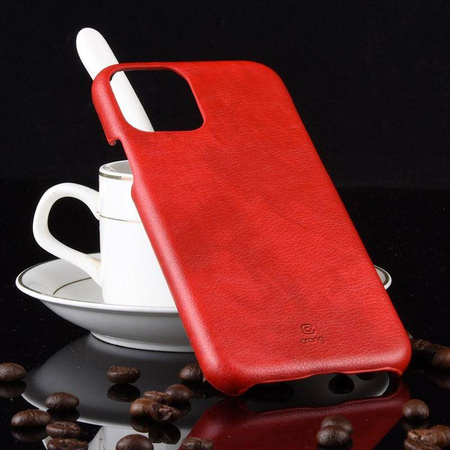 Etui Crong Essential Cover do iPhone 11 Pro Skórzane Czerwone Plecki