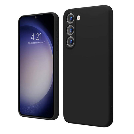 Crong Color Cover - Silikonowe etui do Samsung Galaxy S23+ (czarny)