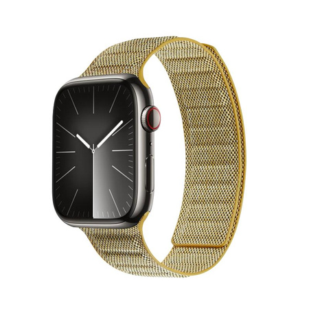 Pasek Crong Melagne do Apple Watch 42/41/40/38 mm Żółty Melanż Magnetyczny