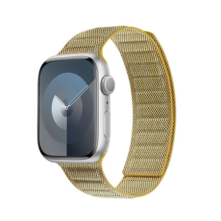 Pasek Crong Melagne do Apple Watch 42/41/40/38 mm Żółty Melanż Magnetyczny