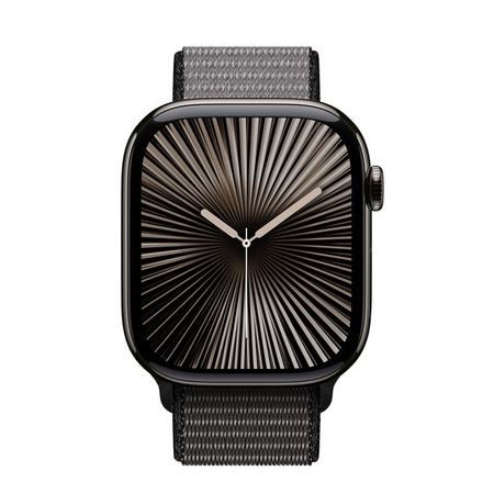 Crong Nylon - Sportovní řemínek pro Apple Watch 44/45/46/49 mm (noční šedý)
