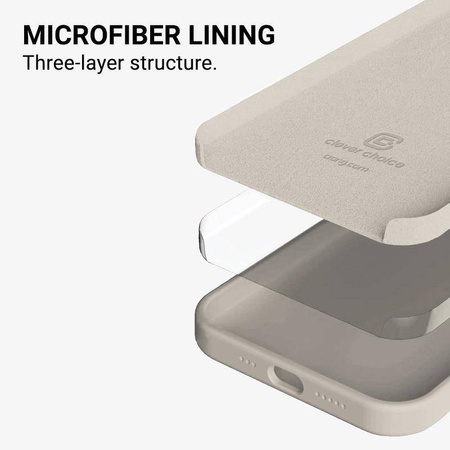 Crong Color Cover - Θήκη σιλικόνης για iPhone 13 mini (μπεζ)