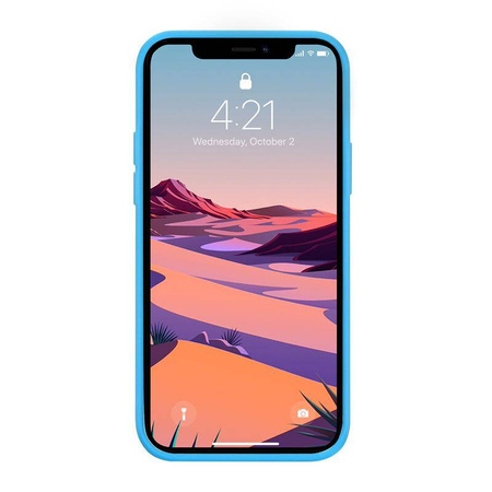 Etui do iPhone 12 Mini Crong Color Cover Silikonowy Case Ochronny Niebieski Limited Edition