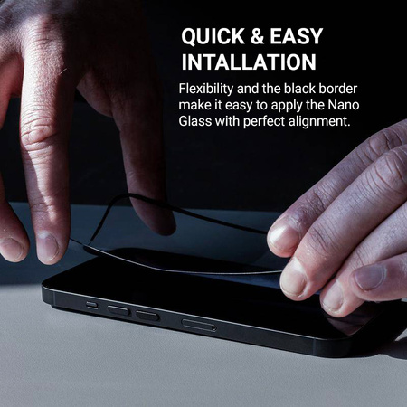Szkło Crong Nano Glass do iPhone 16 / 15 Hybrydowe 9H Niepękające na Ekran
