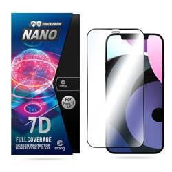 Crong 7D Nano Flexible Glass - μη εύθραυστο υβριδικό γυαλί 9H για ολόκληρη την οθόνη του iPhone 12 Mini