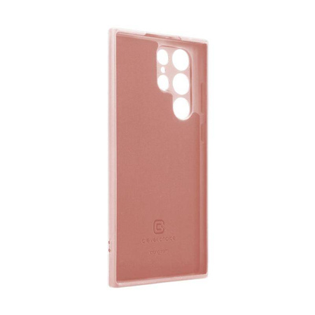 Crong Color Cover - Silikonowe etui do Samsung Galaxy S22 Ultra (różowy)