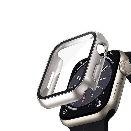 Estuche híbrido Crong para Apple Watch de 41 mm (Starlight) con cristal