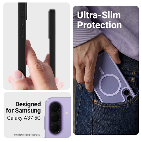 Crong Hybrid Matte Magnetic - Custodia MagSafe per Samsung Galaxy A37 / A36 (lavanda)