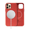 Crong Essential Cover Magnetic - iPhone 12 Pro Max MagSafe Leather Case (Red)
