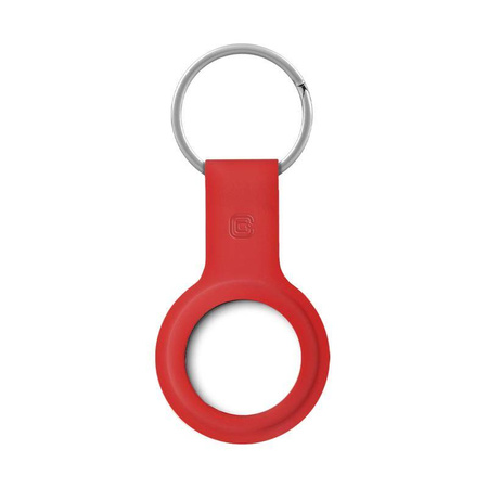 Etui Crong Silicone Case with Key Ring do Apple AirTag 1/2 Silikonowy Brelok Czerwony