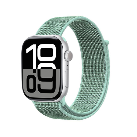Correa deportiva Crong de nailon para Apple Watch de 38/40/41/42 mm (verde atlántico)