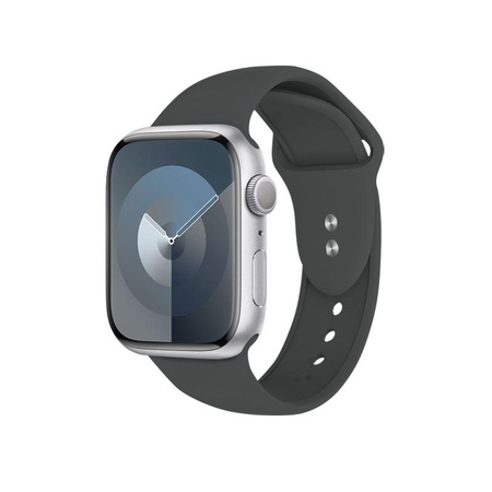 Pasek Crong Liquid do Apple Watch 49/46/45/44 mm Grafitowy Silikonowy