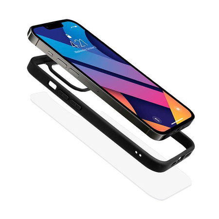 Etui Przezroczyste do iPhone 13 Pro Max Crong Clear Cover Case Bezbarwny z Czarną Ramką