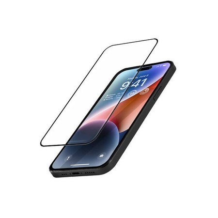 Szkło Crong Anti-Bacterial 3D Armour Glass do iPhone 14 Pro Hartowane z Ramką