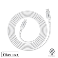 Crong Armor Link - USB-C кабел за бързо зареждане Lightning MFi 150 см (бял)