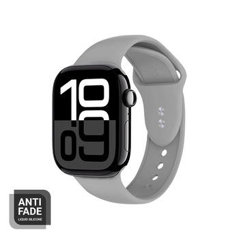 Crong Liquid - Correa para Apple Watch de 44/45/46/49 mm (gris)