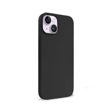 Etui Crong Color Cover do iPhone 14 Plus Silikonowe Czarne z Mikrofibrą