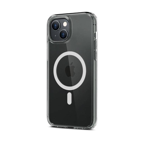 Funda Crong Clear MAG - Funda MagSafe para iPhone 15 (Transparente)