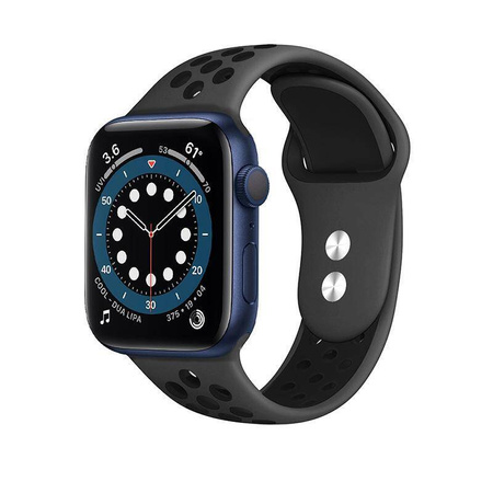 Crong Duo Sport - Řemínek pro Apple Watch 38/40/41 mm (šedý/černý)