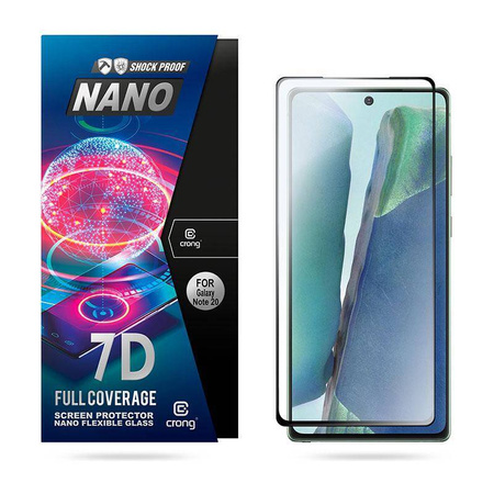 Crong 7D Nano Flexible Glass - Μη εύθραυστο υβριδικό γυαλί 9H για ολόκληρη την οθόνη του Samsung Galaxy Note 20