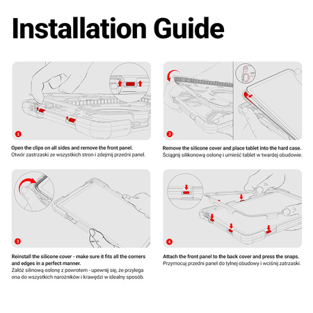 Crong Defender Plus - Husă blindată pentru iPad Air 11" M3 (2025) / M2 (2024) (negru)