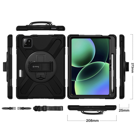 Crong Defender Plus – Rugged case for Xiaomi Pad 8 / 8 Pro / Pad 7 / 7 Pro 11.2" (Black)