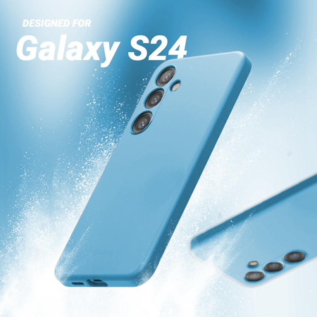 Etui Crong Color Cover do Samsung Galaxy S24 Silikonowe Błękitne Plecki