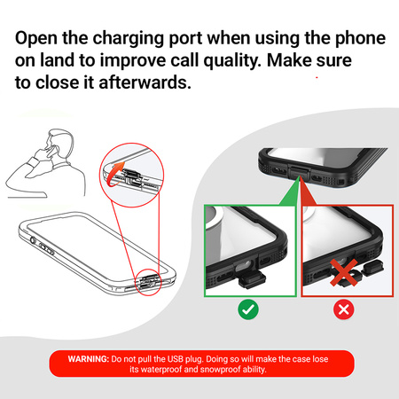 Etui Wodoodporne Crong Seal Cover do iPhone 17 Pro Pancerne IP68 Czarne