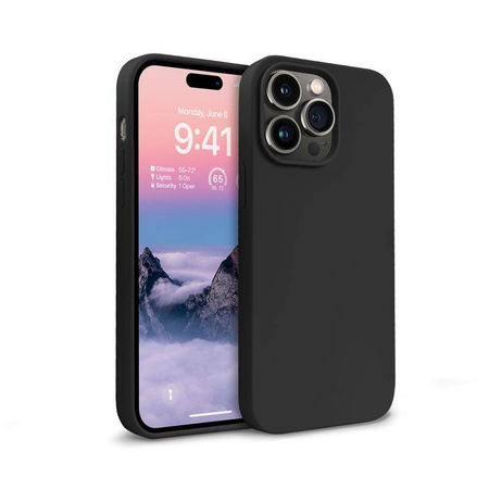 Crong Color Cover - Silikonhülle für iPhone 14 Pro (schwarz)