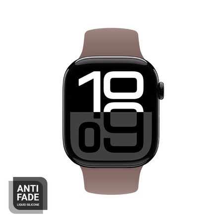 Pasek Crong Liquid do Apple Watch 49/46/45/44 mm Brązowy Silikonowy