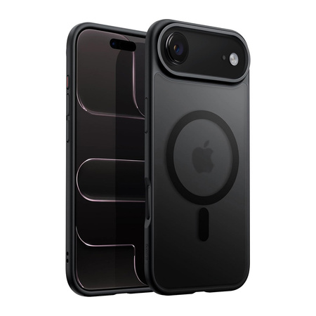 Crong Hybrid Frost MAG Cover - Etui MagSafe iPhone Air (czarny)