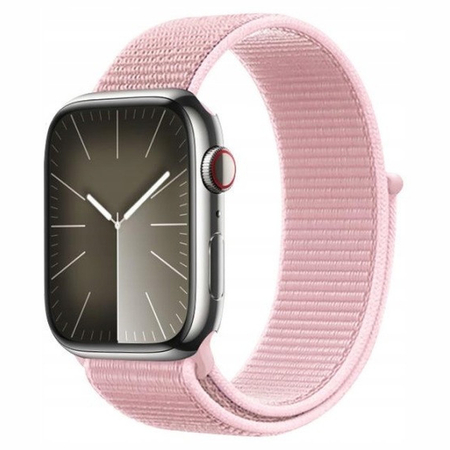 Crong Nylon - Sportszíj Apple Watch 38/40/41/42 mm-hez (Púderrózsaszín)