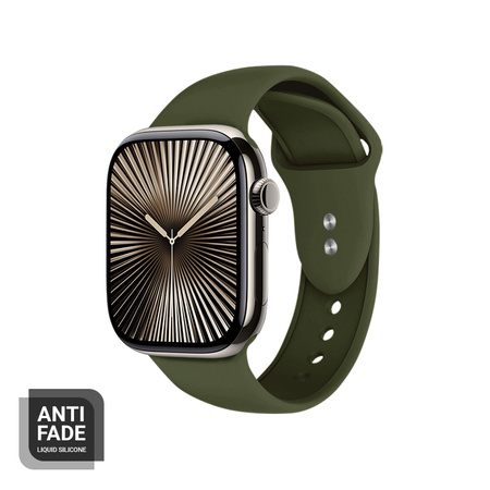 Crong Liquid - Pasek do Apple Watch 44/45/46/49 mm (zielony)