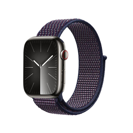 Crong Nylon - Sportovní řemínek pro Apple Watch 42/44/45/49 mm (Půlnočně modrá)