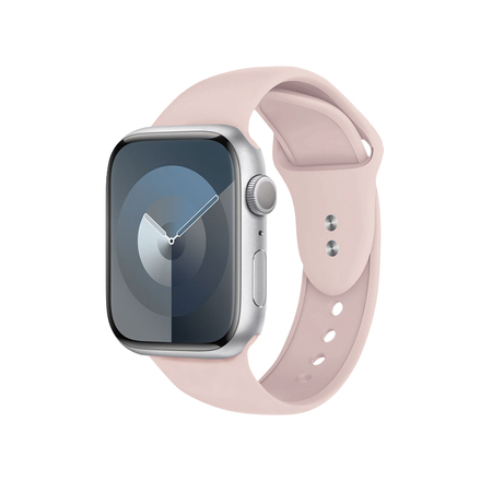 Pasek Crong Liquid do Apple Watch 49/46/45/44 mm Piaskowy Róż Silikonowy