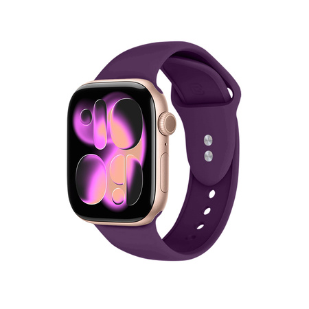 Crong Liquid - řemínek pro Apple Watch 44/45/46/49 mm (švestkový)