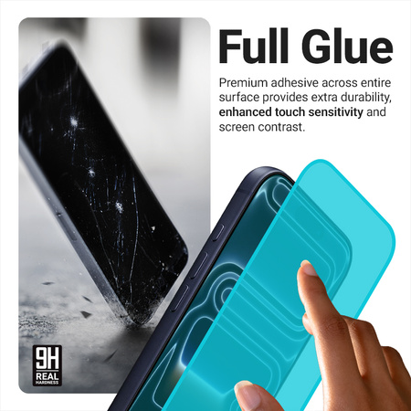 Crong 3D Armor Glass - Tempered Glass iPhone 17e / 16e / 14 / 13 / 13 Pro + Installation Frame