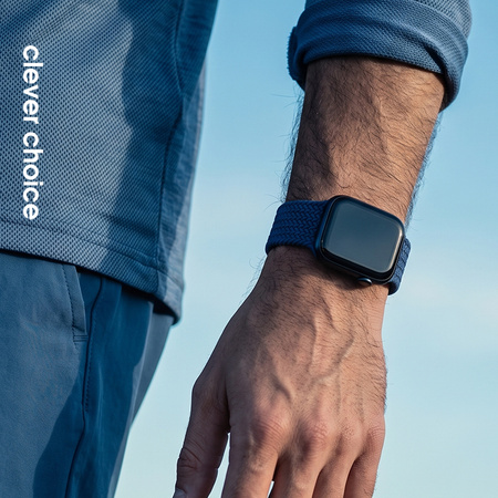 Crong Wave Band - Braided strap for Apple Watch 44/45/46/49 mm (navy blue)