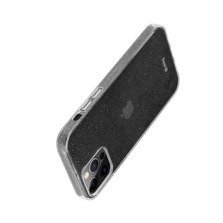 Θήκη Crong Glitter - Θήκη iPhone 12 Pro Max (Διαφανές/Ασημί)