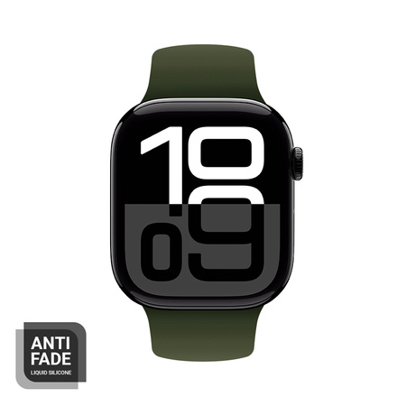 Pasek Crong Liquid do Apple Watch 42/41/40/38 mm Zielony Silikonowy
