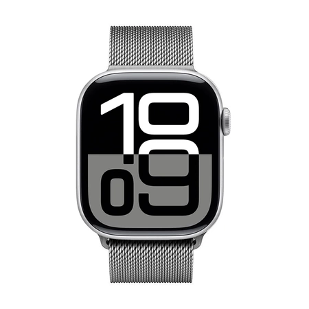 Crong Milano Steel - Bransoleta mediolańska do Apple Watch 40/41/42 mm (srebrny)