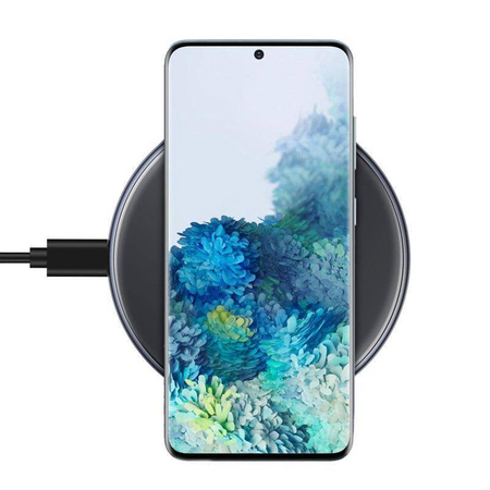 Crong PowerSpot™ Fast Wireless Charger – Bezprzewodowa ładowarka Qi 15W USB-C (Shadow Black)