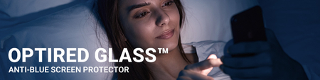 Crong OptiRed Glass - Tempered glass with blue light filter iPhone 17e