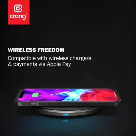 Кейс Crong Hybrid Carbon - за iPhone 12 Pro Max (черен)