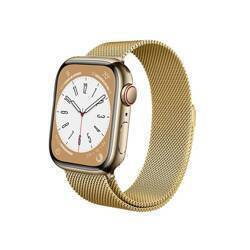 Crong Milano Steel - Stainless Steel Strap for Apple Watch 38/40/41 mm (Gold)