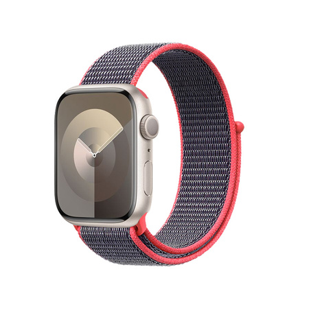 Crong Nylon - Sportovní řemínek pro Apple Watch 42/44/45/49 mm (Elektricky růžová)