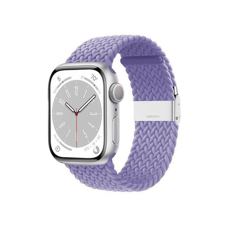 Crong Wave Band - Pletený řemínek pro Apple Watch 38/40/41 mm (fialový)