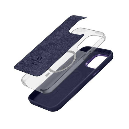 Etui Crong Color Cover LUX Magnetic do iPhone 15 Pro Max MagSafe Granatowe