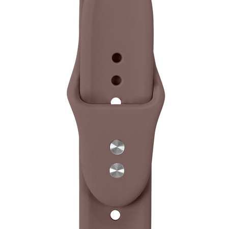 Pasek Crong Liquid do Apple Watch 49/46/45/44 mm Brązowy Silikonowy